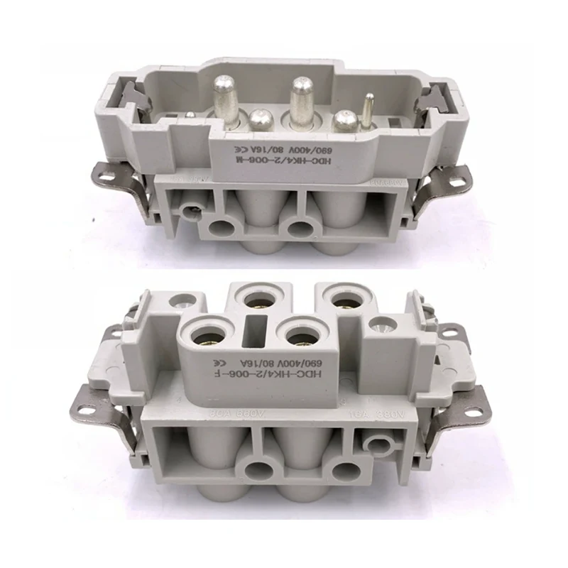 80A 4+2 ピンインサートヘビーデューティコネクタ